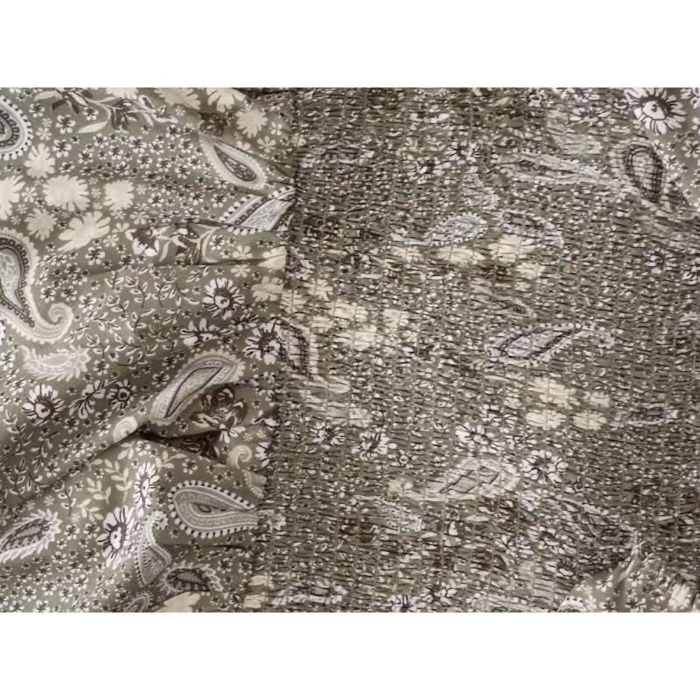 Derek Heart NWT Lichen Green Paisley Smocked Mini Dress S Small Boho Cottagecore - Picture 8 of 11